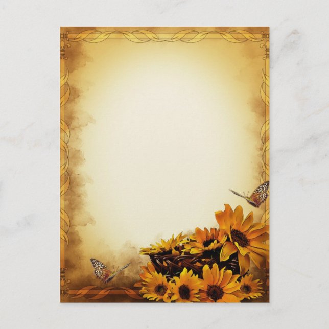 Sonnenblumen Postkarte (Vorderseite)