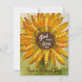 Sonnenblumen-Postkarte Feiertagskarte