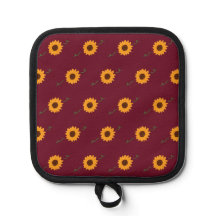 Sonnenblumen Pot Holder (Barn Red & Gold)