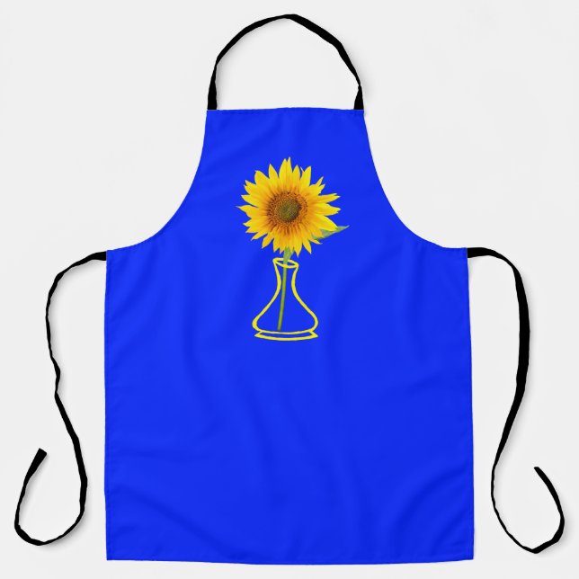 Sonnenblumen-Power Sonnenblumen und Vase Schürze (Vorderseite)