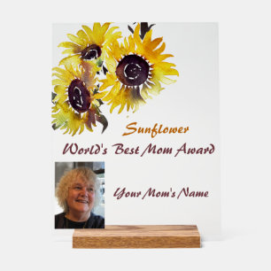 Sonnenblumen-Preis der Welt für beste Mama Acrylschild