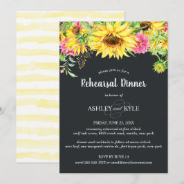 Sonnenblumen Probe Abendessen Einladung