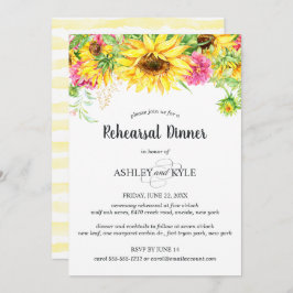 Sonnenblumen Probe Abendessen Einladung