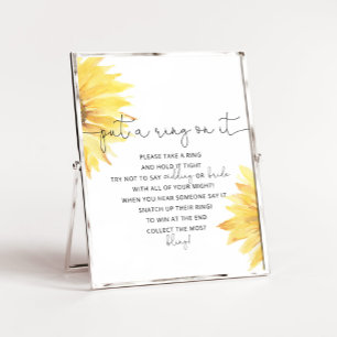 Sonnenblumen-Put-a-Ring-drauf-Spielposter Poster