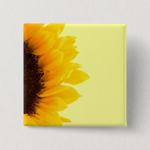 Sonnenblumen-Quadrat-Taste von Petr Kratochvil Button