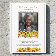 Sonnenblumen-Rand-Feier-des-Lebens-Foto-Begräbnis