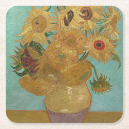 Sonnenblumen Rechteckiger Pappuntersetzer