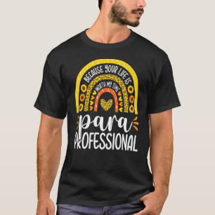 Sonnenblumen Regenbogen Paraprofessional Zurück in T-Shirt