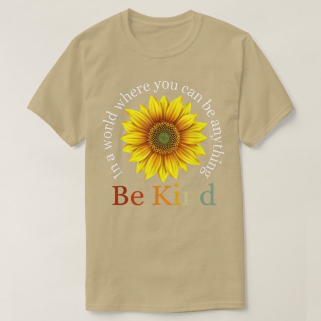 Sonnenblumen Retro in einer Welt, in der man jeder T-Shirt (Design vorne)