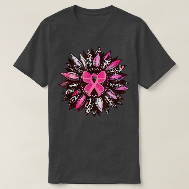 Sonnenblumen Rosa Brustkrebs Bewusstsein Frauen Wa T-Shirt (Design vorne)