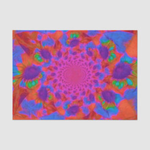 Sonnenblumen Rosa Lila Orange Florale Kunst Seidenpapier