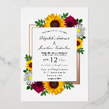 Sonnenblumen Rose Daisy Herbstblütenhochzeit
