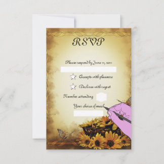 Sonnenblumen RSVP Karte