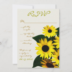 Sonnenblumen - Rsvp-Karten Einladung
