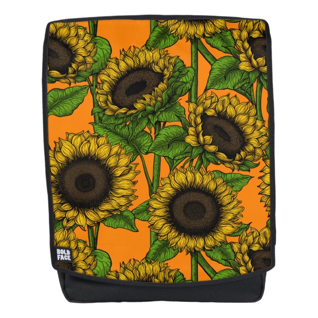 Sonnenblumen Rucksack (Vorderseite)