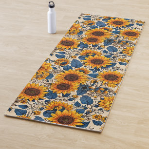 Sonnenblumen-Ruhe: Die Strahlung der Natur verkörp Yogamatte