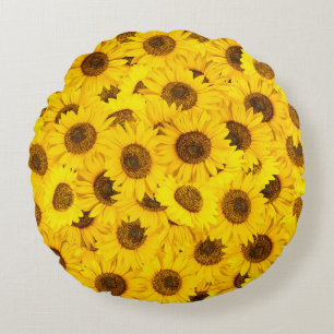 Sonnenblumen Rundes Kissen