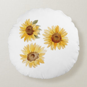 Sonnenblumen Rundes Kissen