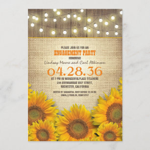 Sonnenblumen Rustikale Engagement Party Einladunge Einladung
