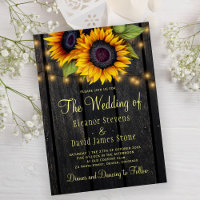 Sonnenblumen rustikale Landhausholz Hochzeit