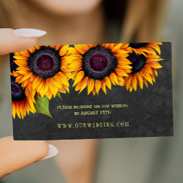 Sonnenblumen rustikale Tafel Hochzeitswebsite UAWG Visitenkarte
