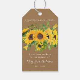 Sonnenblumen Saatpackung Gedenkfeier Beerdigung Ta Geschenkanhänger