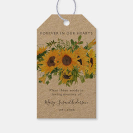 Sonnenblumen Saatpackung Gedenkfeier Beerdigung Ta Geschenkanhänger