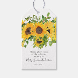 Sonnenblumen Saatpackung Gedenkfeier Beerdigung Ta Geschenkanhänger