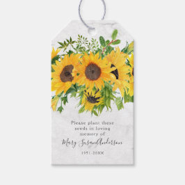 Sonnenblumen Saatpackung Gedenkfeier Beerdigung Ta Geschenkanhänger