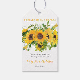 Sonnenblumen Saatpackung Gedenkfeier Beerdigung Ta Geschenkanhänger