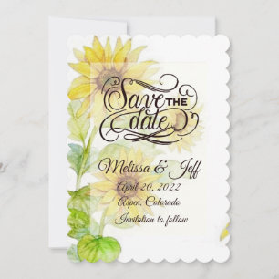 Sonnenblumen Save the Date Einladung