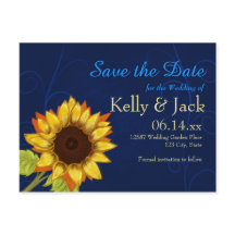 Sonnenblumen/Save the Date Hochzeit Blau