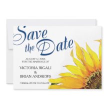 Sonnenblumen Save the Date ~ Navy Blue Yellow