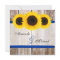 Sonnenblumen-Scheunen-Holz-Blaues Band Hochzeit