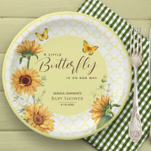 Sonnenblumen-Schmetterling-Baby-Party
