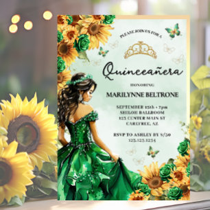 Sonnenblumen Schmetterling Grüne Prinzessin Quince Einladung