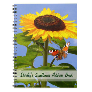 Sonnenblumen & Schmetterling ~ Note Book Notizblock