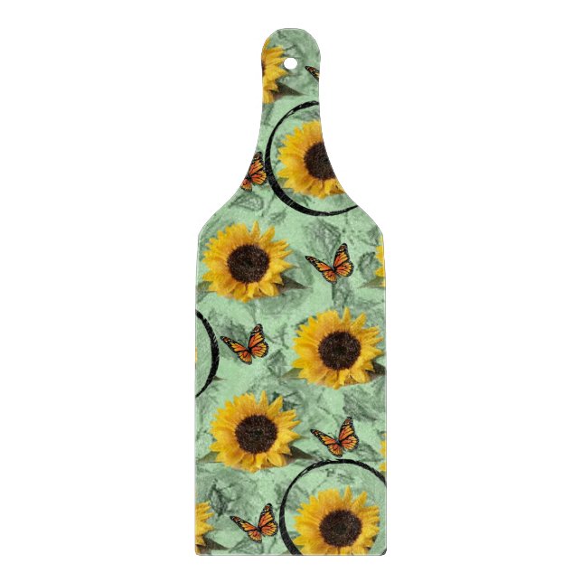 Sonnenblumen-Schmetterling Schneidebrett (Vorderseite)