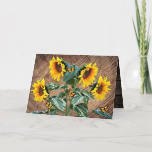 Sonnenblumen Schmetterlinge Rustikale Scheunen Bre