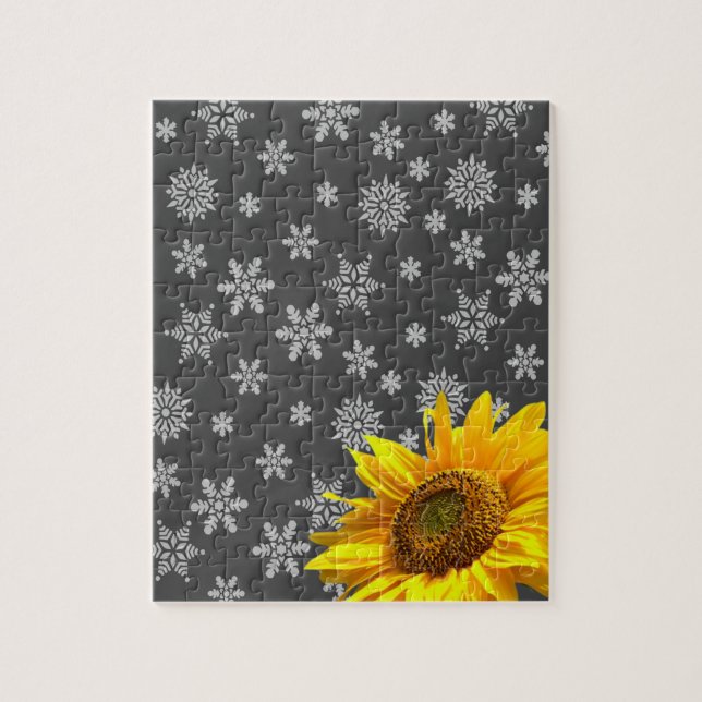 Sonnenblumen-Schneeflockenpuzzles (Vertikal)