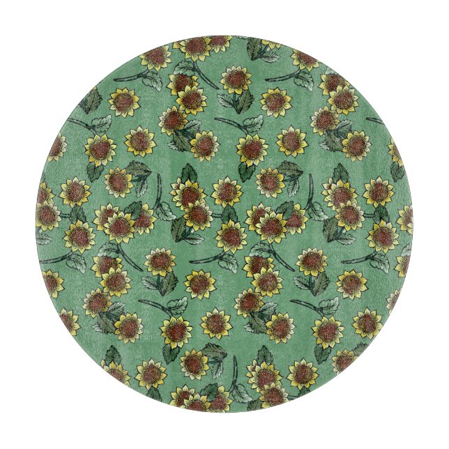 Sonnenblumen Schneidebrett (Vorderseite)