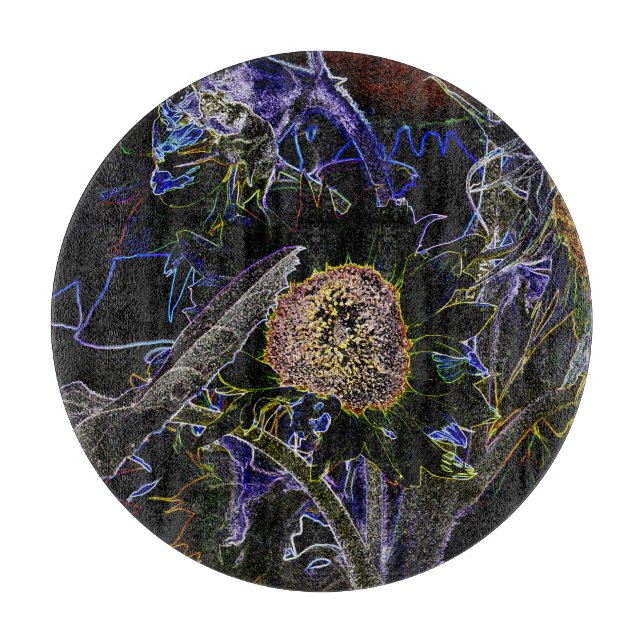 SONNENBLUMEN SCHNEIDEBRETT (Vorderseite)