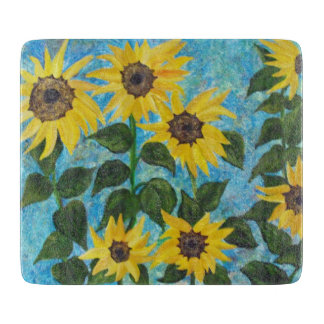 Sonnenblumen Schneidebrett