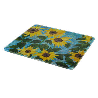 Sonnenblumen Schneidebrett