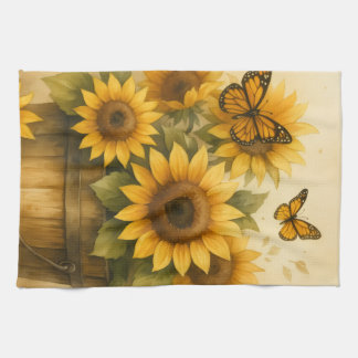 Sonnenblumen-Schürze Geschirrtuch