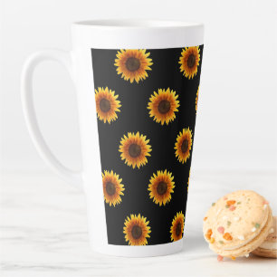 Sonnenblumen-Schwarz-Latte-Mug Milchtasse