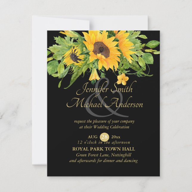 Sonnenblumen Schwarzes Gold Blumenzwiebeln Einladu (Vorderseite)