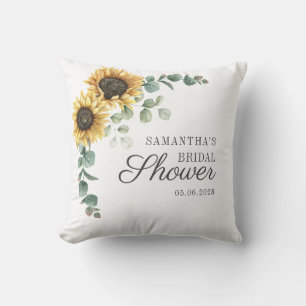 Sonnenblumen-Script-Brautparty Kissen
