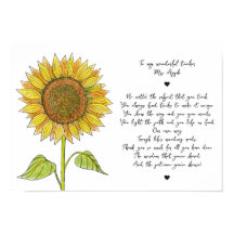 Sonnenblumen & Script-Wertungsgedicht für Lehrer
