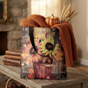Sonnenblumen-Segen Dankbarkeit Erntedankfest  Tasche